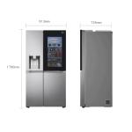 Lg Refrigeradora side by side 22.4cuft ls66sxt linearcooling acero negro mate