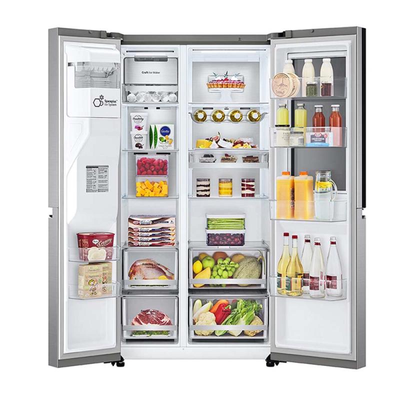 Lg Refrigeradora side by side 22.4cuft ls66sxt linearcooling acero negro mate