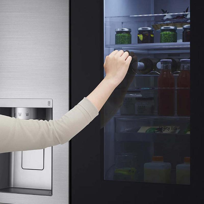 Lg Refrigeradora side by side 22.4cuft ls66sxt linearcooling acero negro mate