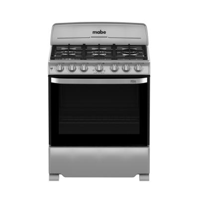 MABE ESTUFA DE 30" A GAS 6 QUEMADORES COLOR PLATA CEM7641