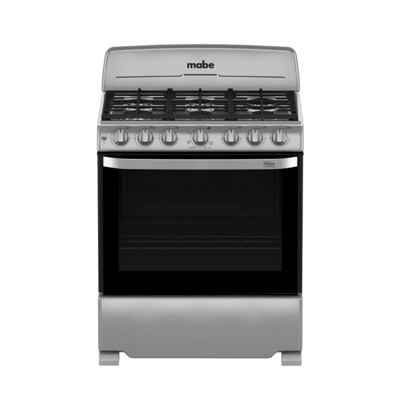 MABE ESTUFA DE 30" A GAS 6 QUEMADORES COLOR PLATA CEM7641