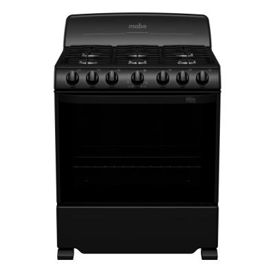 Mabe Estufa de 30" a gas 6 quemadores color negro em7620