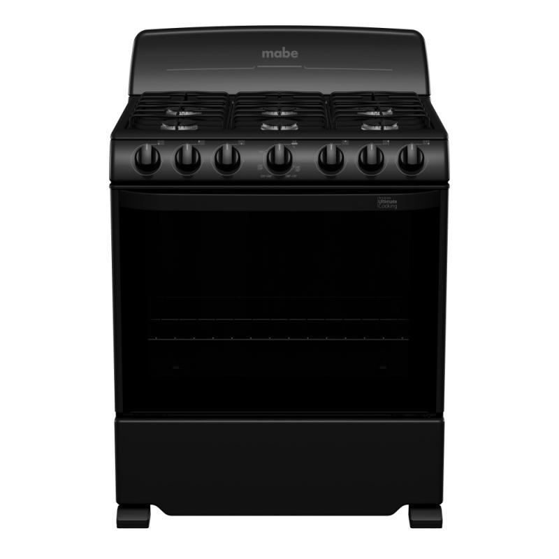 Mabe Estufa de 30" a gas 6 quemadores color negro em7620