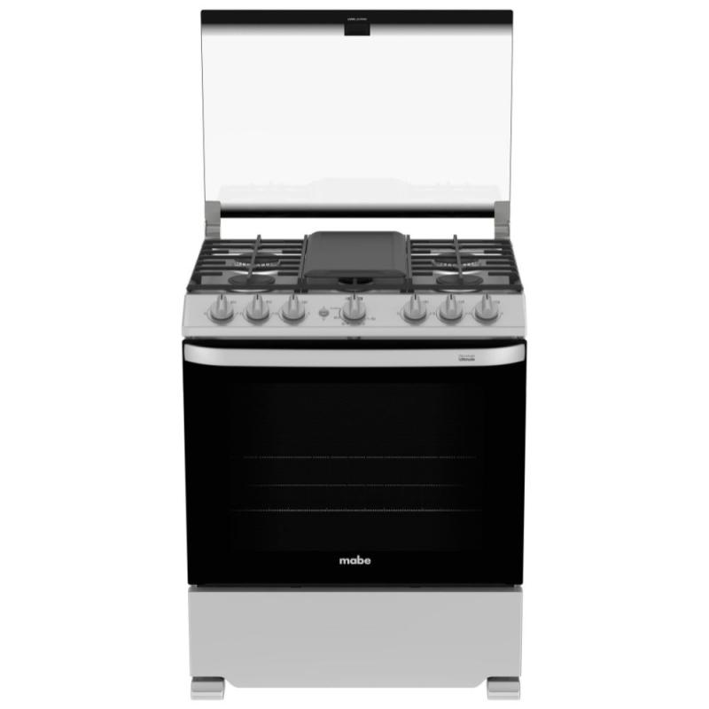 MABE ESTUFA DE 30" A GAS 6 QUEMADORES COLOR PLATA EMH7602