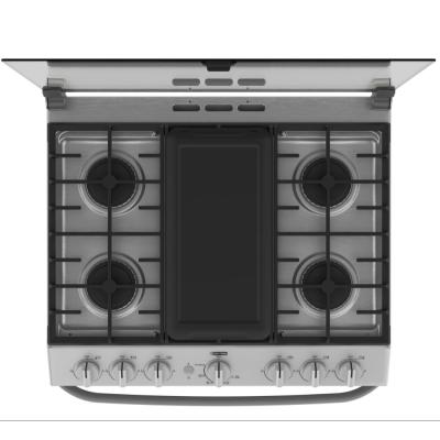 MABE ESTUFA DE 30" A GAS 6 QUEMADORES COLOR PLATA EMH7602