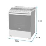 MABE ESTUFA DE 30" A GAS 6 QUEMADORES COLOR PLATA EMH7602