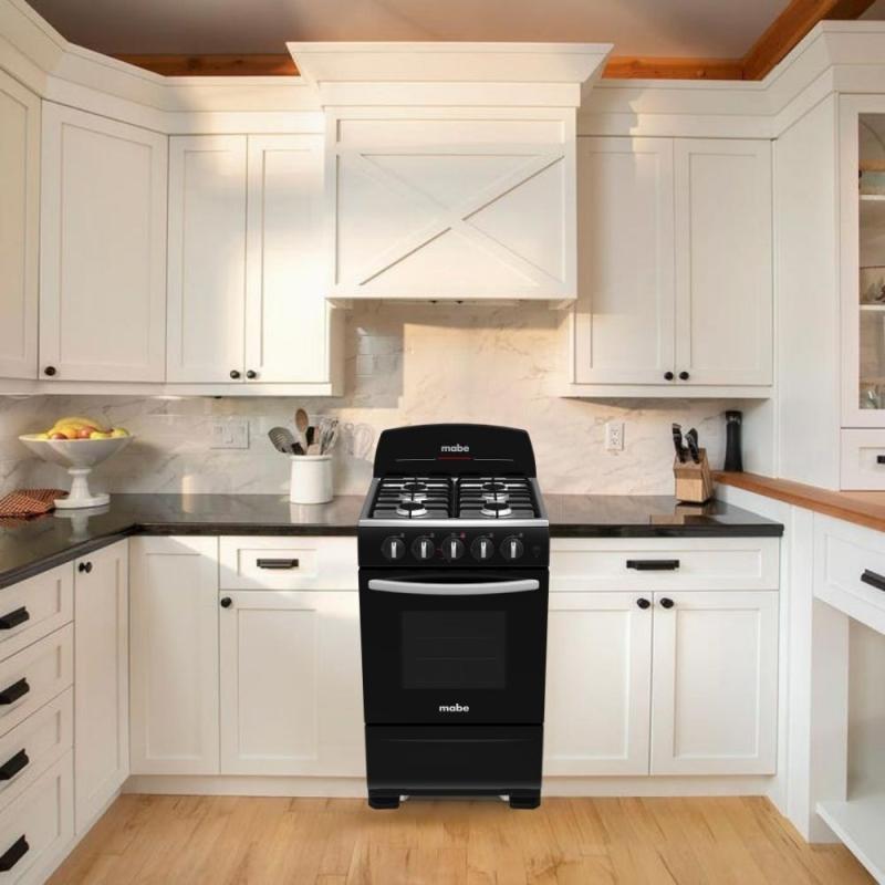 MABE ESTUFA A GAS DE 20" 4 QUEMADORES EMA5105S