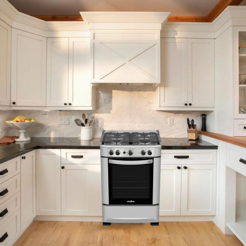 MABE ESTUFA A GAS DE 24" 4 QUEMADORES EMA6030SG