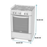 MABE ESTUFA A GAS DE 24" 4 QUEMADORES EMA6030SG