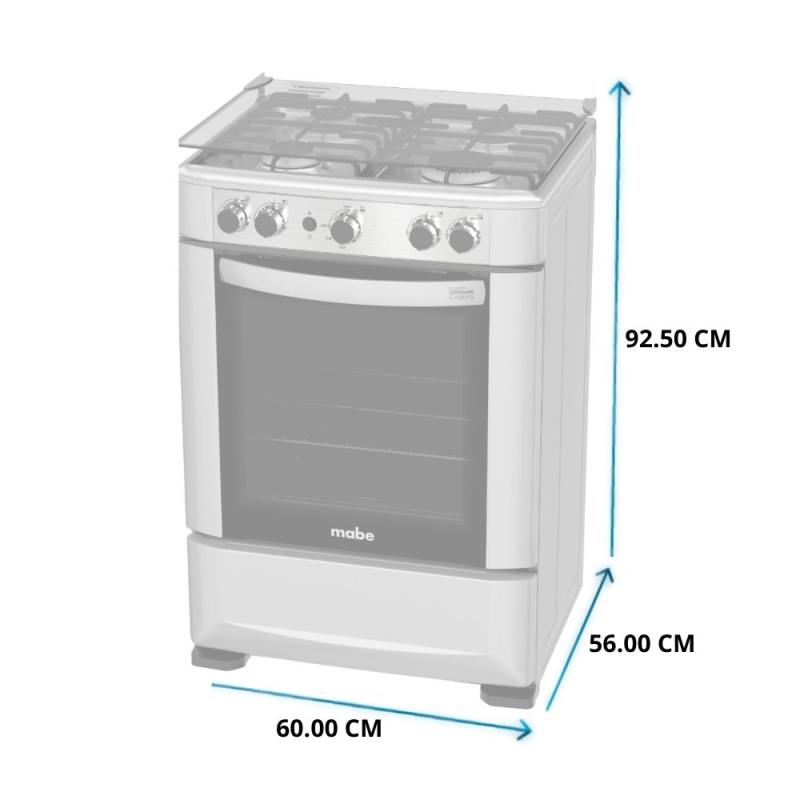 MABE ESTUFA A GAS DE 24" 4 QUEMADORES EMA6030SG