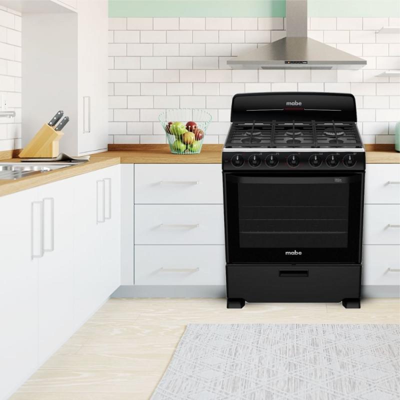 MABE ESTUFA DE 30" A GAS 6 QUEMADORES EM7658BFIN