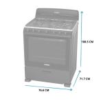 MABE ESTUFA DE 30" A GAS 6 QUEMADORES EM7658BFIN