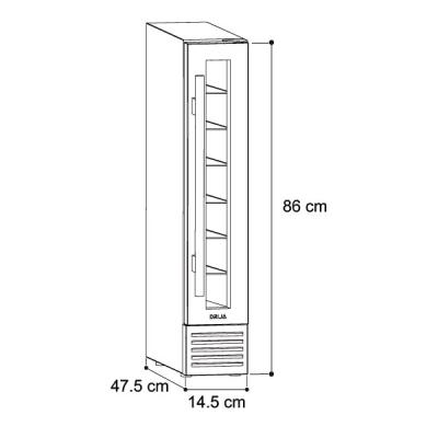 DRIJA VINERA CON COMPRESOR PARA 7 BOTELLAS MALBEC 7