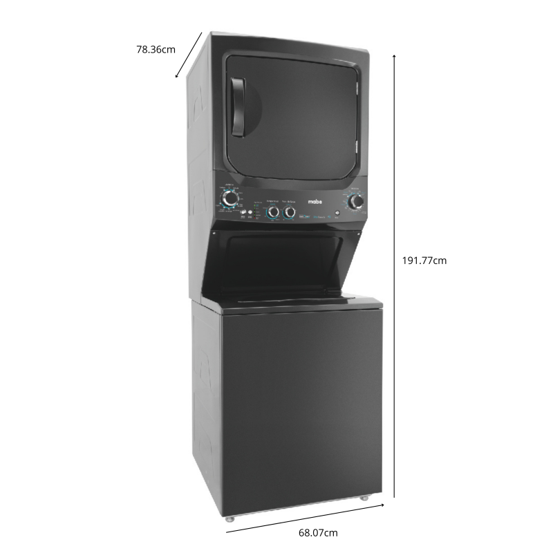MABE CENTRO DE LAVADO DE 24KG ELÉCTRICO COLOR GRIS MCL2440