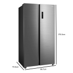 Midea Refrigerador de 19.6cuft side by side inverter quattro wi-fi mdrs710fgm