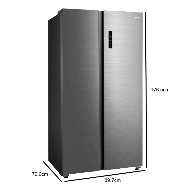Midea Refrigerador de 19.6cuft side by side inverter quattro wi-fi mdrs710fgm