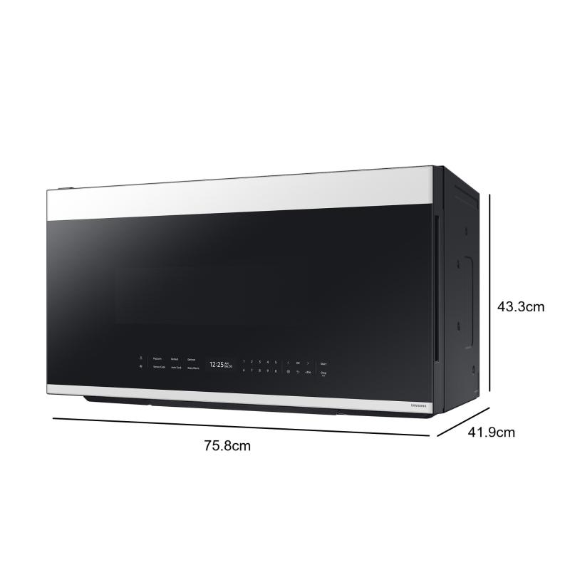 Samsung Microondas bespoke empotrable de 2.1cuft con auto dimming glass