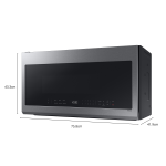 Samsung Microondas empotrable de 2.1cuft con extractor de grasa me21dg6300sr