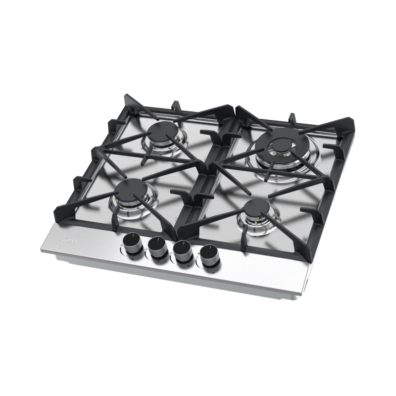 DRIJA ESTUFA EMPOTRABLE A GAS DE 58CM 4 QUEMADORES CON PLANCHA DE HIERRO MILAN60