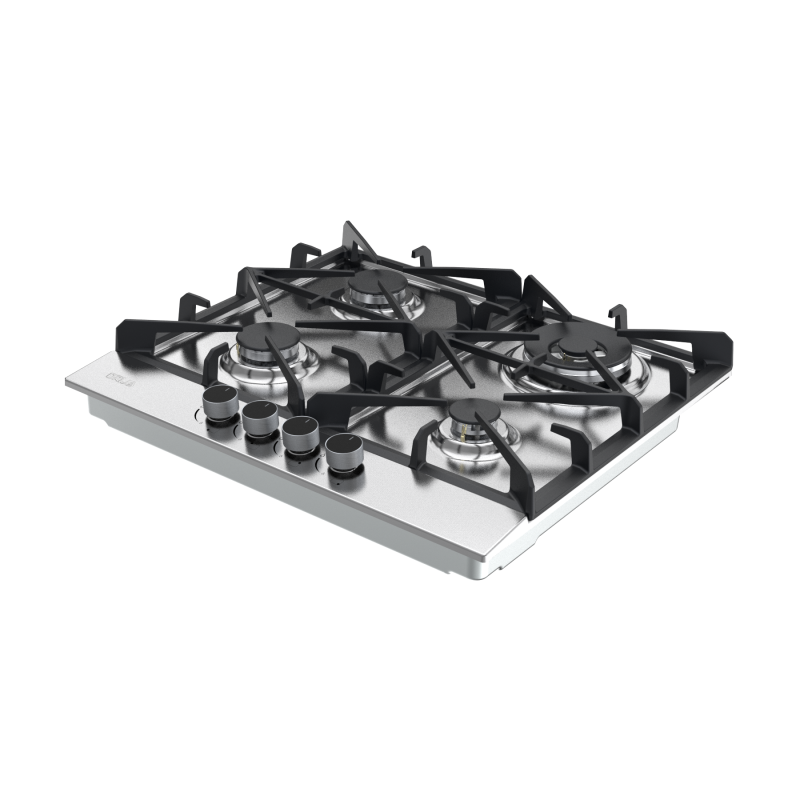 DRIJA ESTUFA EMPOTRABLE A GAS DE 58CM 4 QUEMADORES CON PLANCHA DE HIERRO MILAN60