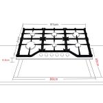 DRIJA ESTUFA A GAS 6 QUEMADORES 91CM MILAN 91