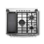 INDURAMA ESTUFA A GAS DE 30" 5 QUEMADORES CON CONTROL TÁCTIL COLOR ACERO LÃNEA ZAFIRO