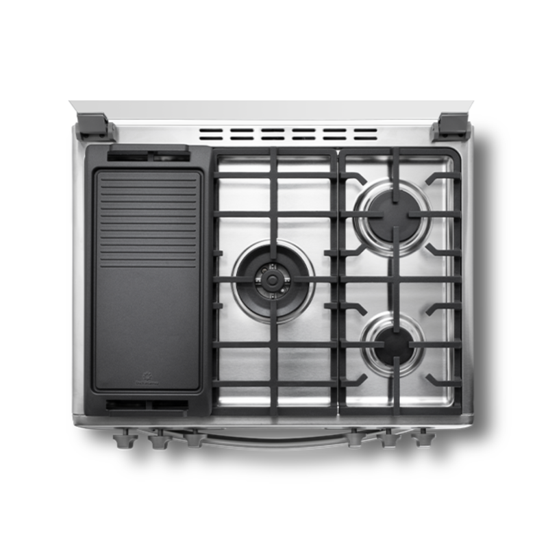 INDURAMA ESTUFA A GAS DE 30" 5 QUEMADORES CON CONTROL TÁCTIL COLOR ACERO LÃNEA ZAFIRO