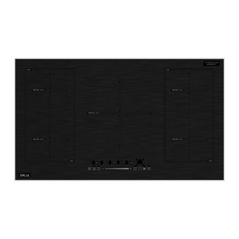 DRIJA ESTUFA EMPOTRABLE DE INDUCCION VITROCERAMICA ANTIRAYAS DE 2 ZONAS FLEX MUNICH
