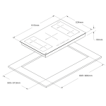DRIJA ESTUFA EMPOTRABLE DE INDUCCION VITROCERAMICA ANTIRAYAS DE 2 ZONAS FLEX MUNICH