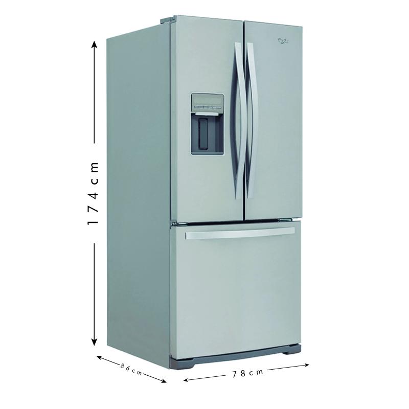 Whirlpool Refrigerador puertas francesas de 19.5cuft mwrf220