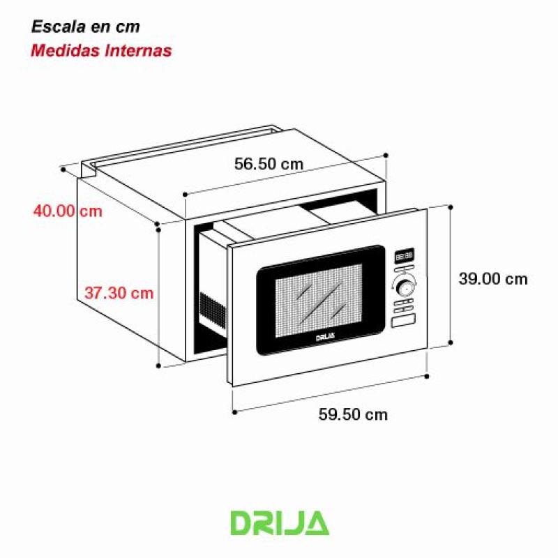 DRIJA HORNO MICROONDAS DE 0.9CUFT NAPOLI 25L