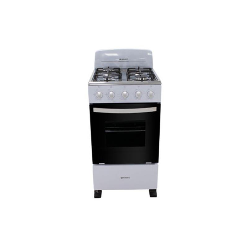 NISATO ESTUFA DE 20" A GAS COLOR BLANCO DE 4 QUEMADORES NE2021