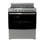 NISATO ESTUFA A GAS 30" DE 6 QUEMADORES COLOR ACERO 3037RNDM