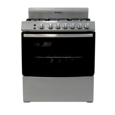 NISATO ESTUFA A GAS 30" DE 6 QUEMADORES COLOR ACERO 3037RNDM