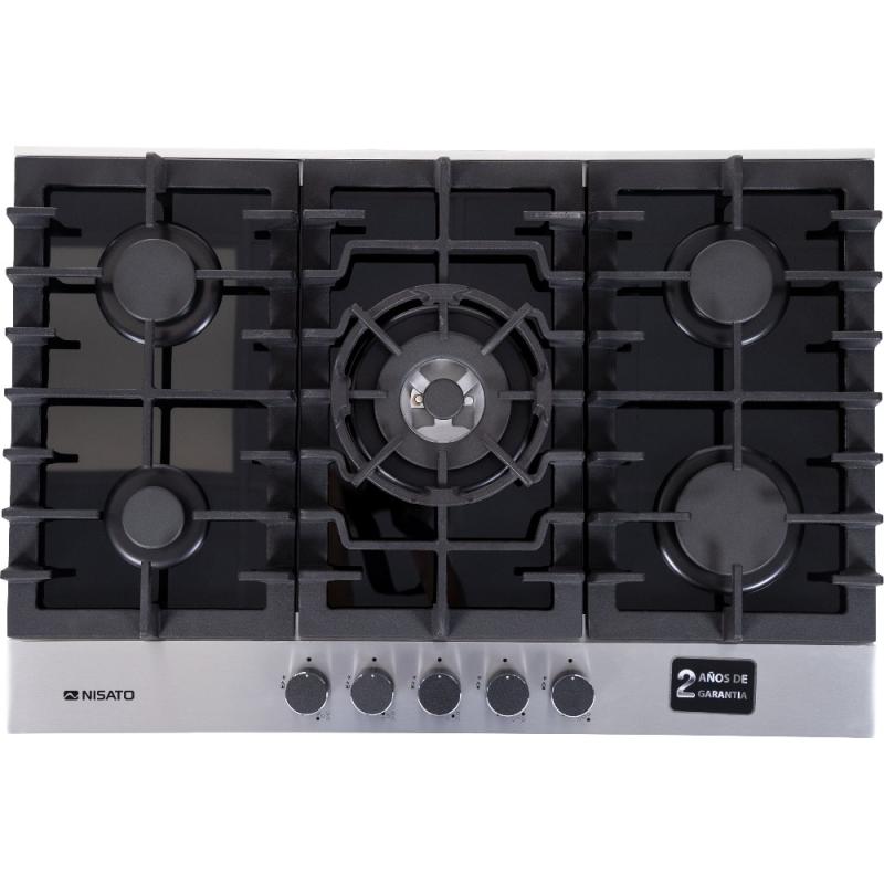 NISATO ESTUFA EMPOTRABLE A GAS DE 30" 5 QUEMADORES NPCT852