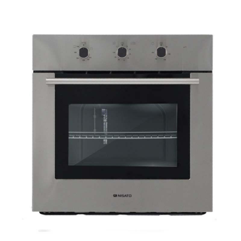HORNO EMPOTRABLE NISATO A GAS 24" ACERO NPH2401GXDM