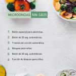 Panasonic Microondas de 0.7cuft 700w negro nnsb25