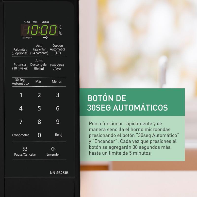 Panasonic Microondas de 0.7cuft 700w negro nnsb25