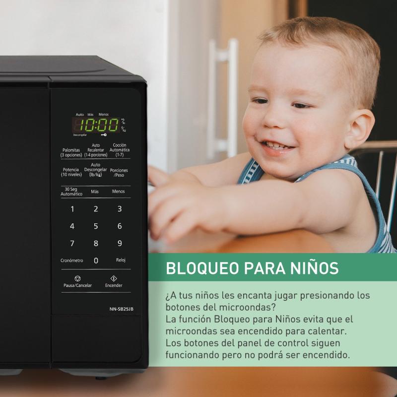 Panasonic Microondas de 0.7cuft 700w negro nnsb25