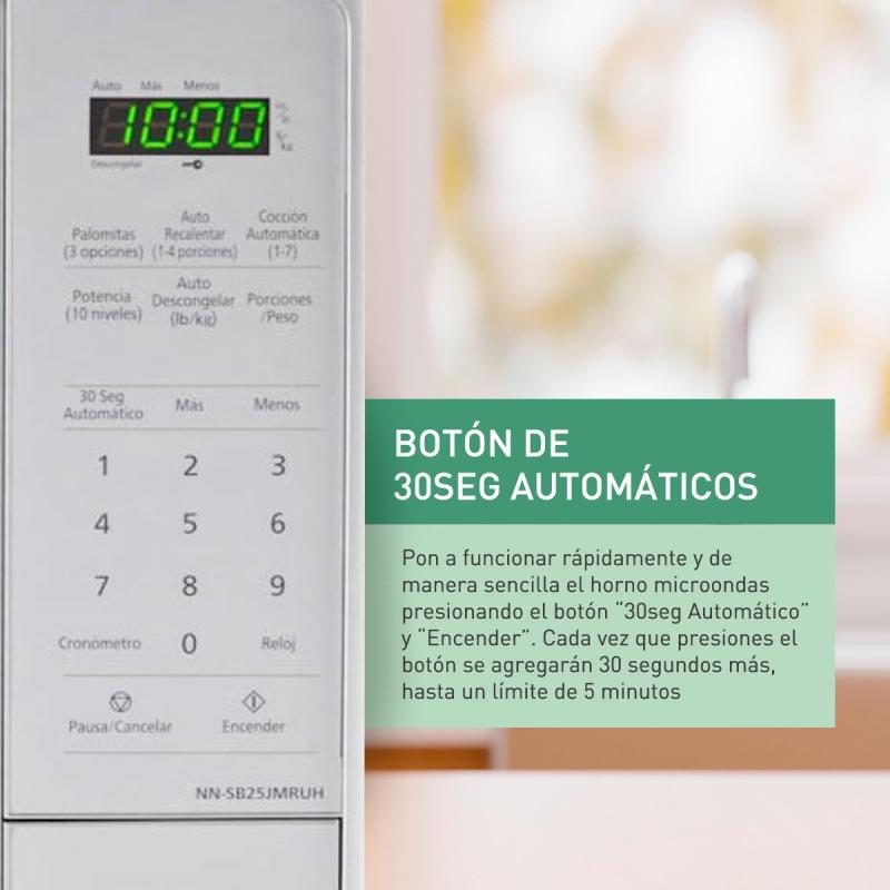 Panasonic Microondas de 0.7cuft 700w gris nnsb25