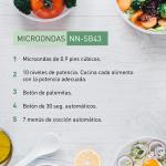 PANASONIC MICROONDAS DE 0.9CUFT 900W COLOR NEGRO NNSB43QS