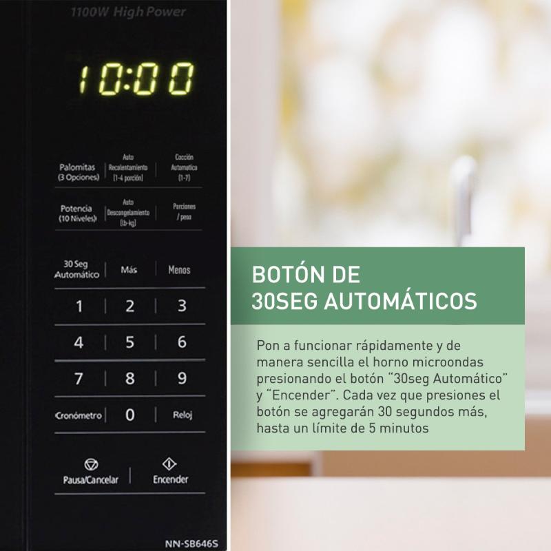 PANASONIC MICROONDAS DE 1.3CUFT SILVER NNSB646S