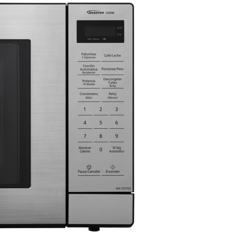 Panasonic Microondas de 1.2cuft inverter acero nnst67q