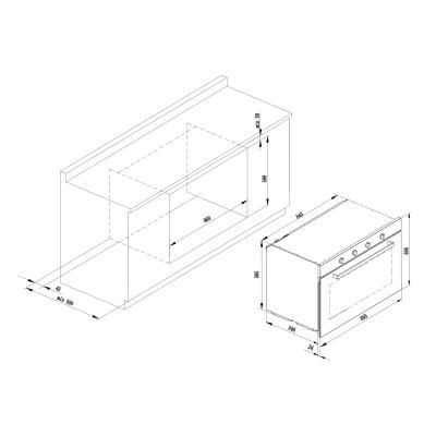 DRIJA HORNO EMPOTRABLE A GAS DE 36" CON FREIDORA DE AIRE Y CONVECCION NORTEAMERICA