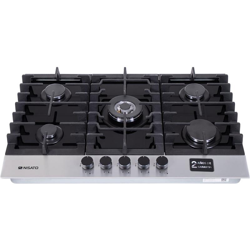 NISATO ESTUFA EMPOTRABLE A GAS DE 30" 5 QUEMADORES NPCT852
