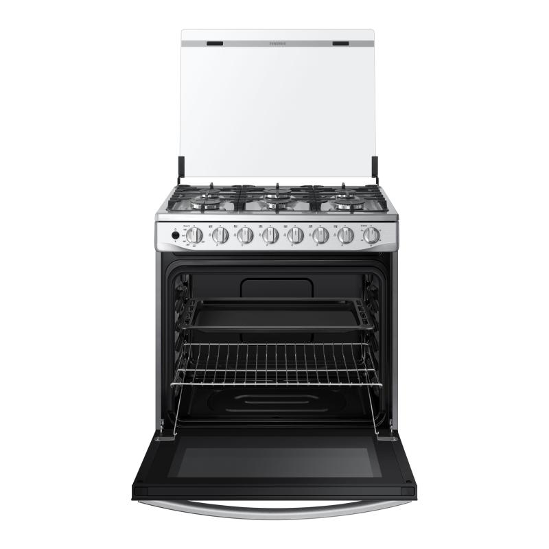 Samsung Estufa a gas 6 quemadores con tapa de vidrio nx52t5511ls