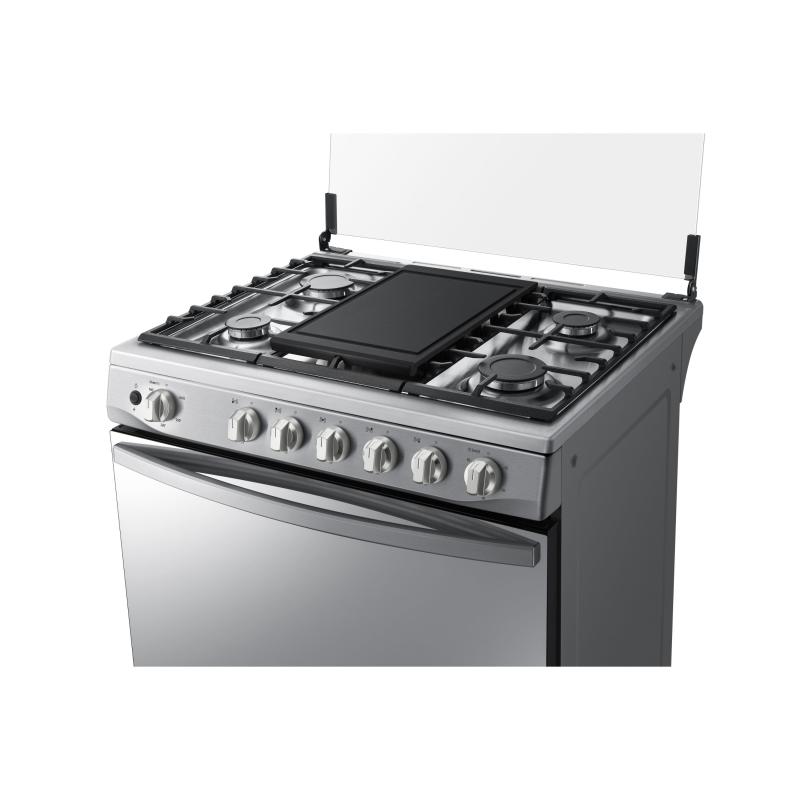 SAMSUNG ESTUFA A GAS DE 5 QUEMADORES DISEÃ‘O ESPEJO GRIS NX52T7522LS