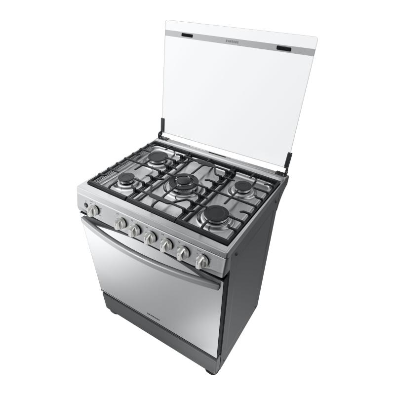 SAMSUNG ESTUFA A GAS DE 5 QUEMADORES DISEÃ‘O ESPEJO GRIS NX52T7522LS