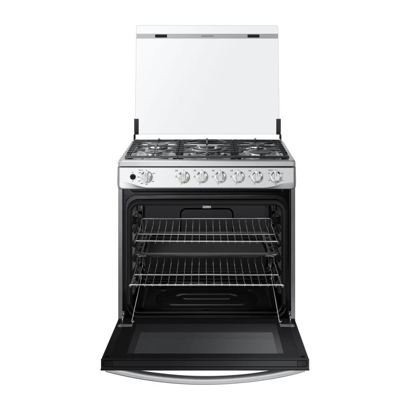 SAMSUNG ESTUFA A GAS DE 5 QUEMADORES DISEÃ‘O ESPEJO GRIS NX52T7522LS