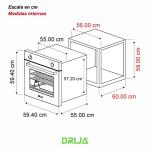 DRIJA HORNO EMPOTRABLE A GAS DE 60CM OCEANIA 60 BLACK GAS